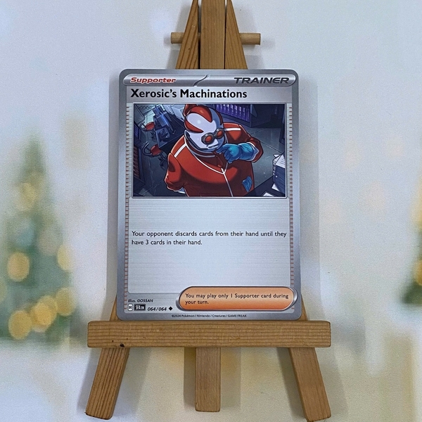 Thẻ hình Pokemon Xerosic's Machinations 064/064 - Lá bài lẻ Shrouded Fable Uncommon Reverse Holo tiếng Anh chính hãng ảnh 2