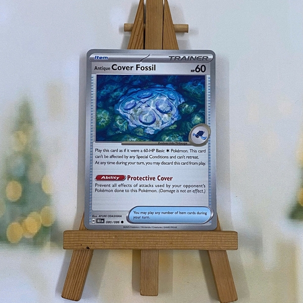 Thẻ hình Pokemon Antique Cover Fossil 080/086 - Lá bài lẻ Black Bolt Common Reverse Holo tiếng Anh chính hãng ảnh 2