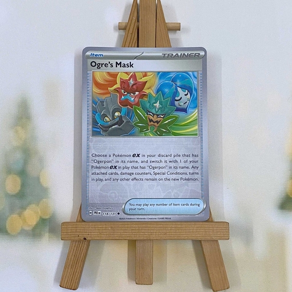 Thẻ hình Pokemon Ogre's Mask 118/131 - Lá bài lẻ Prismatic Evolutions Uncommon Reverse Holo tiếng Anh chính hãng