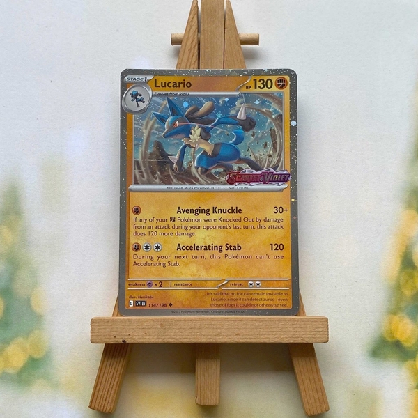 Thẻ hình Pokemon Lucario 114/198 - Lá bài lẻ Scarlet & Violet Promo tiếng Anh chính hãng