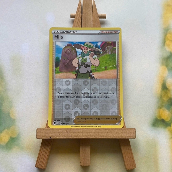 Thẻ hình Pokemon Milo 057/073 - Lá bài lẻ Champion's Path Uncommon Reverse Holo tiếng Anh chính hãng
