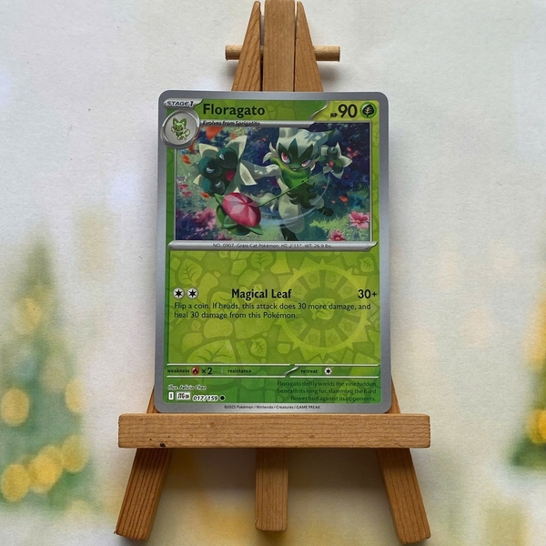 Thẻ hình Pokemon Floragato 017/159 - Lá bài lẻ Journey Together Common Reverse Holo tiếng Anh chính hãng