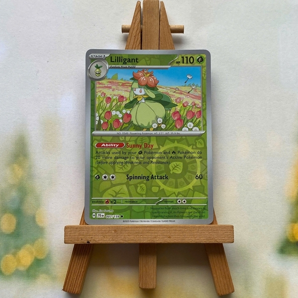 Thẻ hình Pokemon Lilligant 007/159 - Lá bài lẻ Journey Together Common Reverse Holo tiếng Anh chính hãng