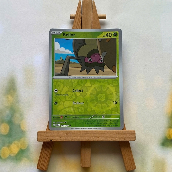 Thẻ hình Pokemon Rellor 013/191 - Lá bài lẻ Surging Sparks Common Reverse Holo tiếng Anh chính hãng ảnh 2