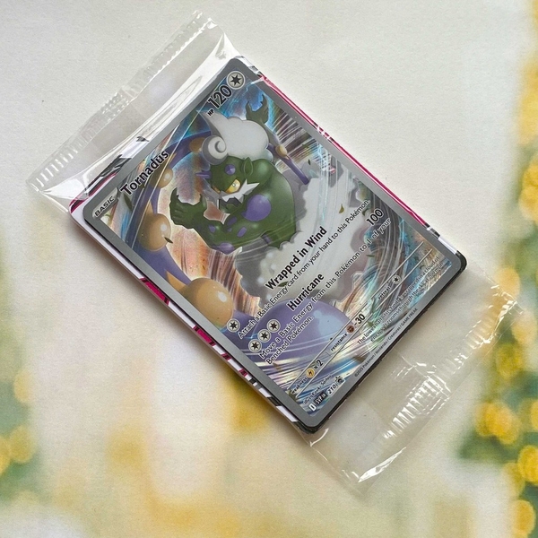Thẻ hình Pokemon Tornadus SVP210 (SEAL) - Lá bài lẻ Scarlet Violet Promo tiếng Anh chính hãng ảnh 3