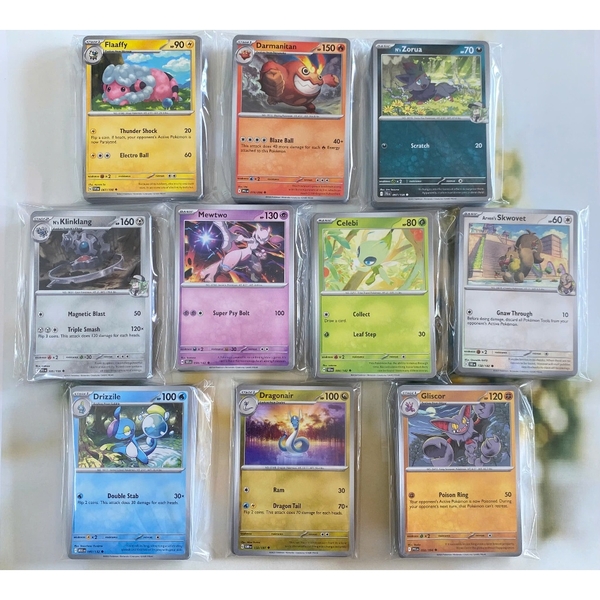 Combo Thẻ bài hình Pokemon Common Uncommon ngẫu nhiên tiếng Anh, NO TRAINER, ITEM, ENERGY ảnh 3