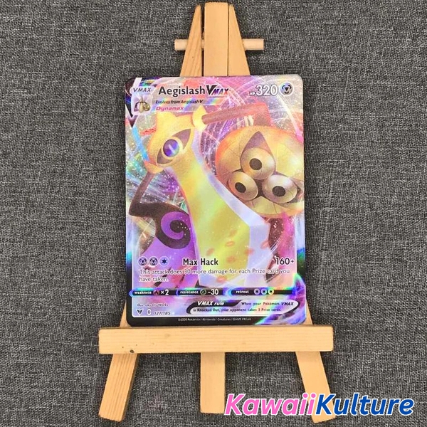 Thẻ hình Pokemon Aegislash VMAX 127/185 - Lá bài lẻ Vivid Voltage Ultra Rare tiếng Anh chính hãng ảnh 2