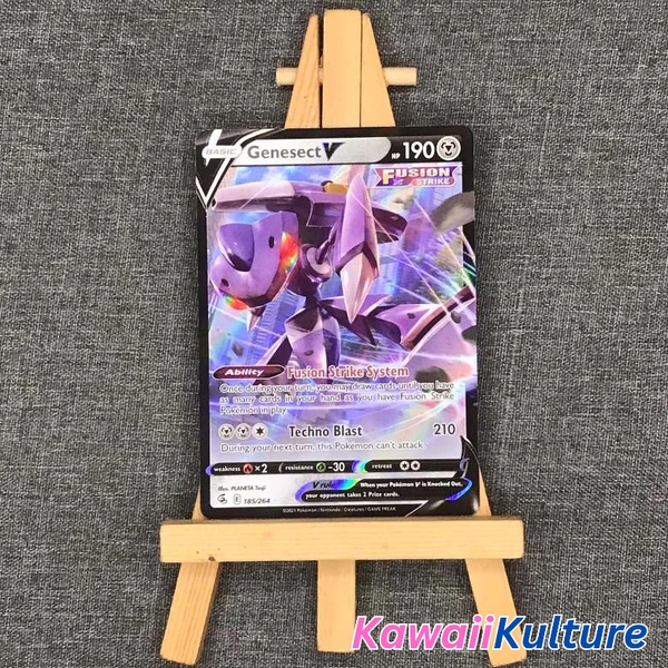 Thẻ hình Pokemon Genesect V 185/264 - Lá bài Fusion Strike Ultra Rare tiếng Anh chính hãng ảnh 3