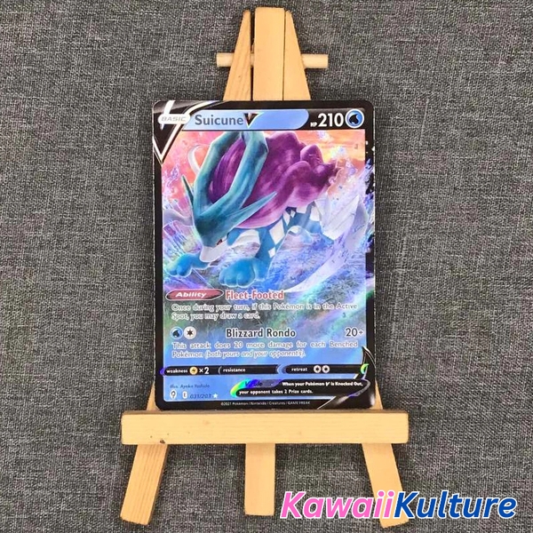 Thẻ hình Pokemon Suicune V - 031/203 - Lá bài lẻ Evolving Skies Ultra Rare tiếng Anh chính hãng ảnh 3