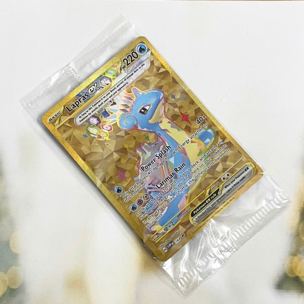 Thẻ hình Pokemon Lapras ex SVP164 - Lá bài lẻ Scarlet & Violet Gold Rare Promo tiếng Anh chính hãng ảnh 3