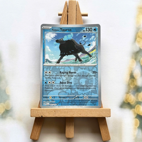 Thẻ hình Pokemon Paldean Tauros 041/193 - Lá bài lẻ Paldea Evolved Uncommon Reverse Holo tiếng Anh chính hãng