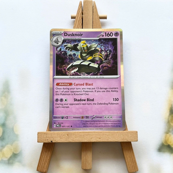 Thẻ hình Pokemon Dusknoir 037/131 - Lá bài lẻ Prismatic Evolutions Rare Reverse Holo tiếng Anh chính hãng