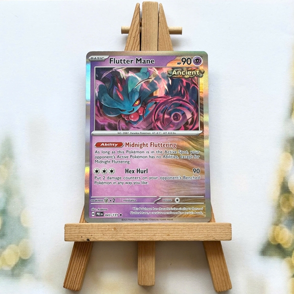 Thẻ hình Pokemon Flutter Mane 043/131 - Lá bài lẻ Prismatic Evolutions Rare Reverse Holo tiếng Anh chính hãng ảnh 2