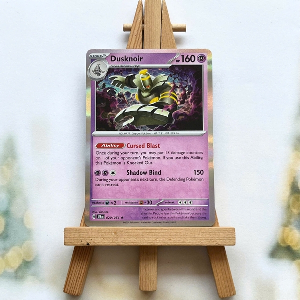 Thẻ hình Pokemon Dusknoir 020/064 - Lá bài lẻ Shrouded Fable Rare Reverse Holo tiếng Anh chính hãng ảnh 2