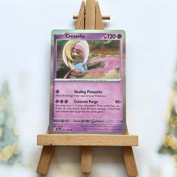 Thẻ hình Pokemon Cresselia 021/064 - Lá bài lẻ Shrouded Fable Rare Reverse Holo tiếng Anh chính hãng ảnh 2