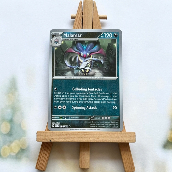 Thẻ hình Pokemon Malamar 034/064 - Lá bài Scarlet & Violet Shrouded Fable Uncommon Reverse Holo tiếng Anh chính hãng
