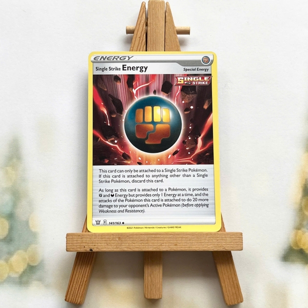 Thẻ hình Pokemon Single Strike Energy 141/163 - Lá bài lẻ Battle Styles Uncommon Reverse Holo tiếng Anh chính hãng ảnh 2