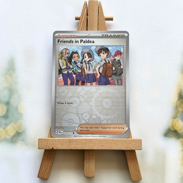 Thẻ hình Pokemon Friends in Paldea 109/131 - Lá bài lẻ Prismatic Evolutions Common Reverse Holo tiếng Anh chính hãng