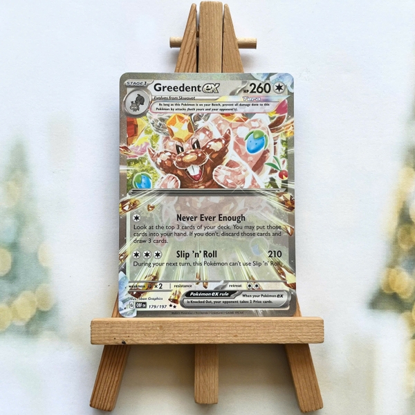 Thẻ hình Pokemon Greedent ex 179/197 - Lá bài Scarlet & Violet Obsidian Flames Ultra Rare tiếng Anh chính hãng