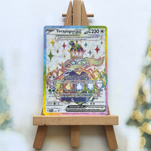 Thẻ hình Pokemon Terapagos ex SVP165 (seal) - Lá bài lẻ Scarlet & Violet Full Art Promo tiếng Anh chính hãng ảnh 4