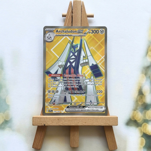 Thẻ hình Pokemon Archaludon ex 224/191 - Lá bài lẻ Surging Sparks Full Art Secret Rare tiếng Anh chính hãng