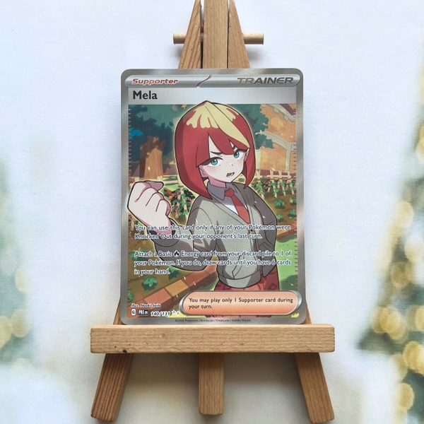 Thẻ hình Pokemon Mela 140/131 - Lá bài lẻ Prismatic Evolutions Full Art Secret Rare tiếng Anh chính hãng