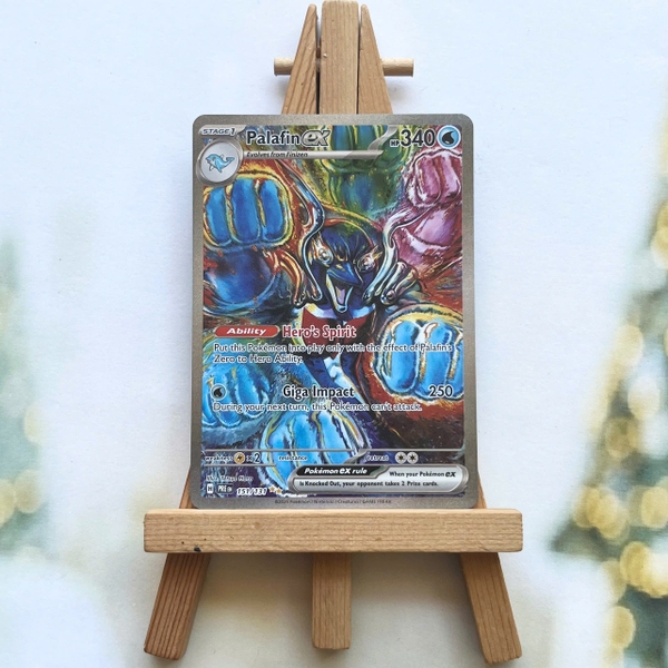 Thẻ hình Pokemon Palafin ex 151/131 - Lá bài lẻ Prismatic Evolutions Special Illustration Rare tiếng Anh chính hãng
