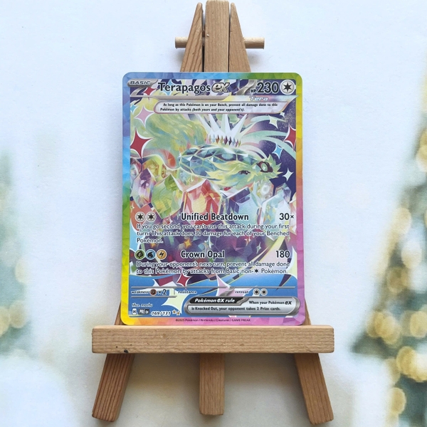 Thẻ hình Pokemon Terapagos ex 169/131 - Lá bài lẻ Prismatic Evolutions Special Illustration Rare tiếng Anh chính hãng