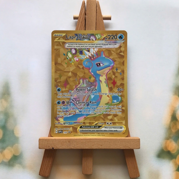 Thẻ hình Pokemon Lapras ex SVP164 - Lá bài lẻ Scarlet & Violet Gold Rare Promo tiếng Anh chính hãng