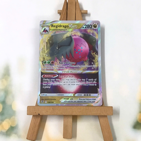 Thẻ hình Pokemon Regidrago VSTAR 136/195 - Lá bài lẻ Silver Tempest Ultra Rare tiếng Anh chính hãng