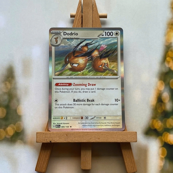 Thẻ hình Pokemon Dodrio 085/165 - Lá bài Scarler & Violet 151 Rare Reverse Holo tiếng Anh chính hãng ảnh 3