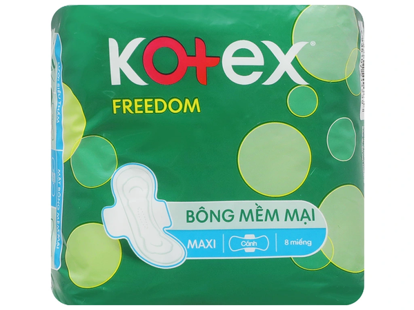 Băng Vệ Sinh Kotex Freedom Maxi Cánh Gói 8 Miếng