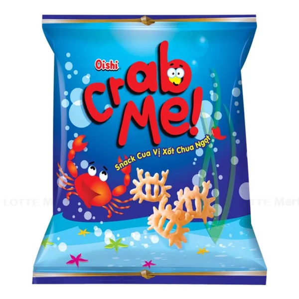 Snack Oishi Crab Me cua vị chua ngọt gói siêu to khổng lồ 68g