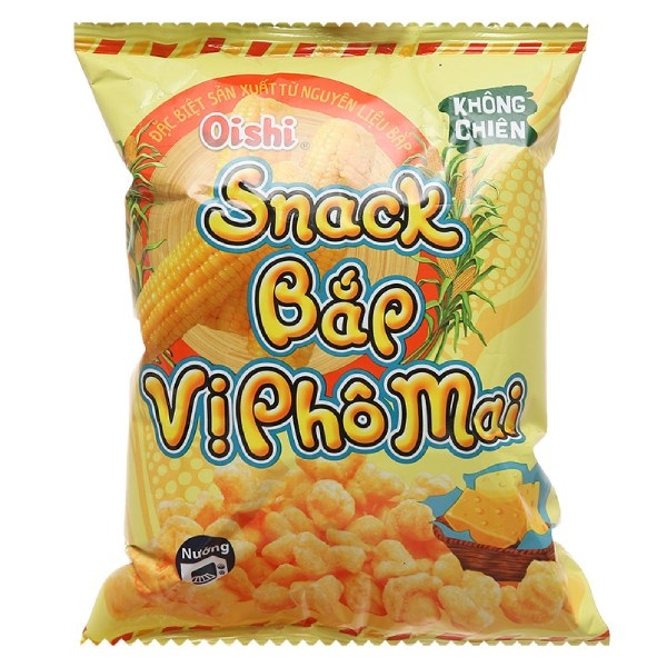 Snack Oishi Bắp Vị Phô Mai Gói 68g