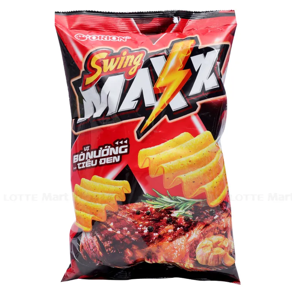 Snack  Maxx vị bò nướng tiêu đen Swing gói 52g