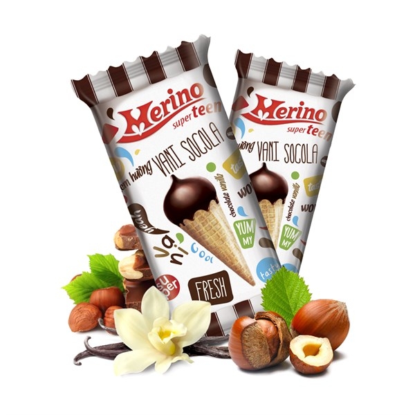 Kem vani socola Merino Super Teen cây 60g