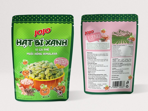 Hạt Bí Xanh Vị Cà Phê Muối Jojo Gói 60g