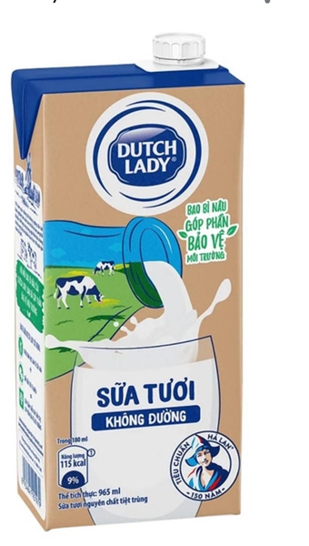 Sữa tươi tiệt trùng có đường Dutch Lady hộp 1L