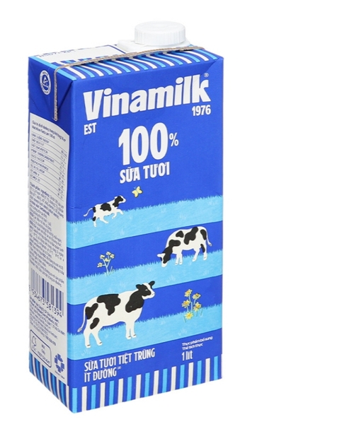 Sữa Tươi Tiệt Trùng Vinamilk Ít Đường Hộp 1L