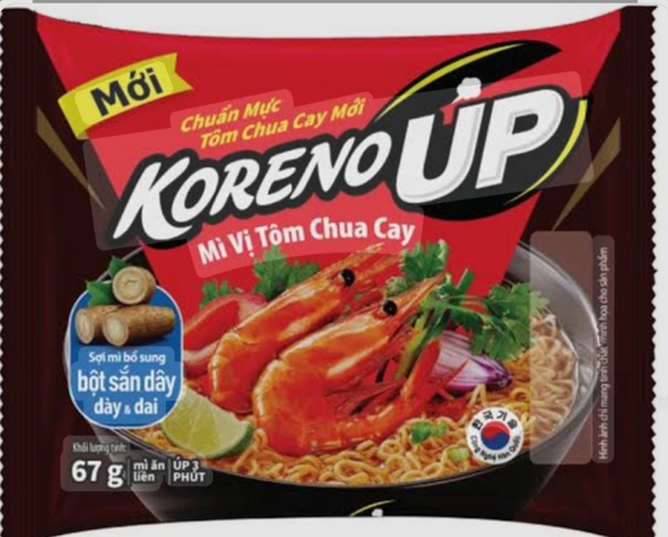 Mì Koreno Up tôm chua cay gói 67g