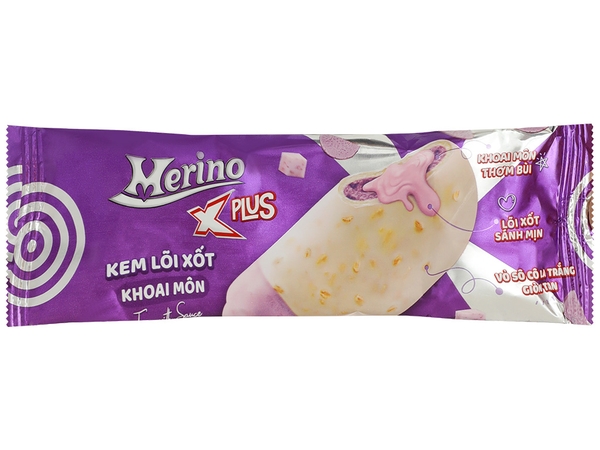 Kem khoai môn lõi xốt Merino X Plus cây 60g