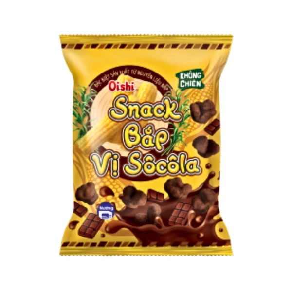 Snack Oishi bắp vị socola 68g