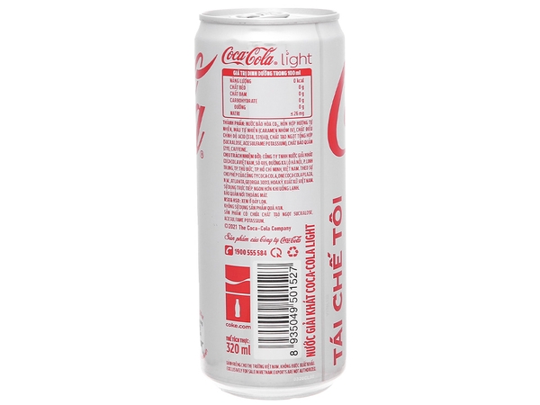 Nước ngọt Coca Cola Light lon 320ml