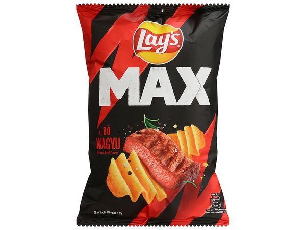 Snack khoai tây vị bò Wagyu Lay's Max gói 75g