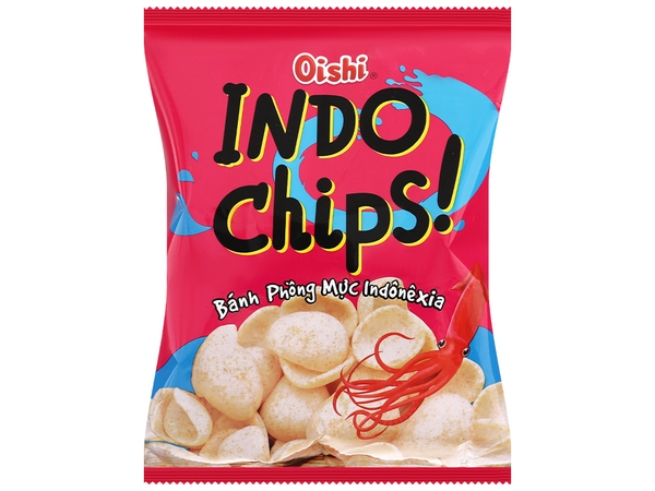 Snack Oishi phồng mực Indo Chips gói 68g