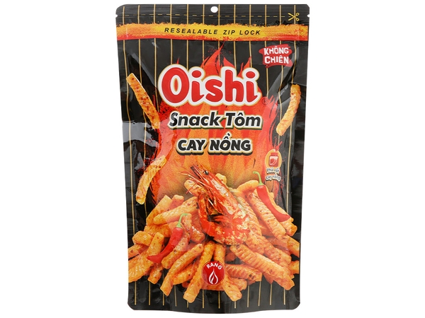 Snack tôm vị cay nồng Oishi gói 70g