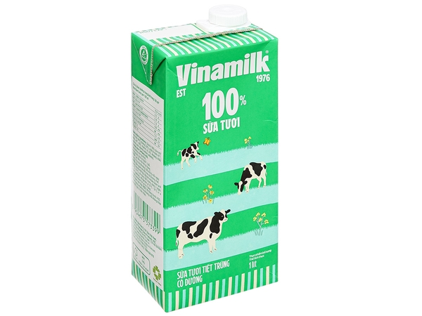 Sữa Tươi Tiệt Trùng Vinamilk Có Đường Hộp 1L