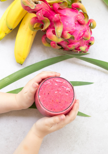 Sinh tố thanh long + chuối