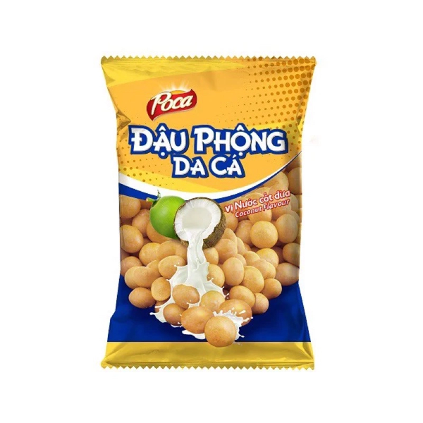 Snacks đậu phộng da cá Poca vị nước cốt dừa  gói 28g