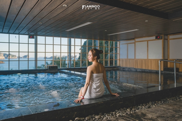 Review tắm khoáng nóng Ruriko Onsen tại Flamingo Cát Bà